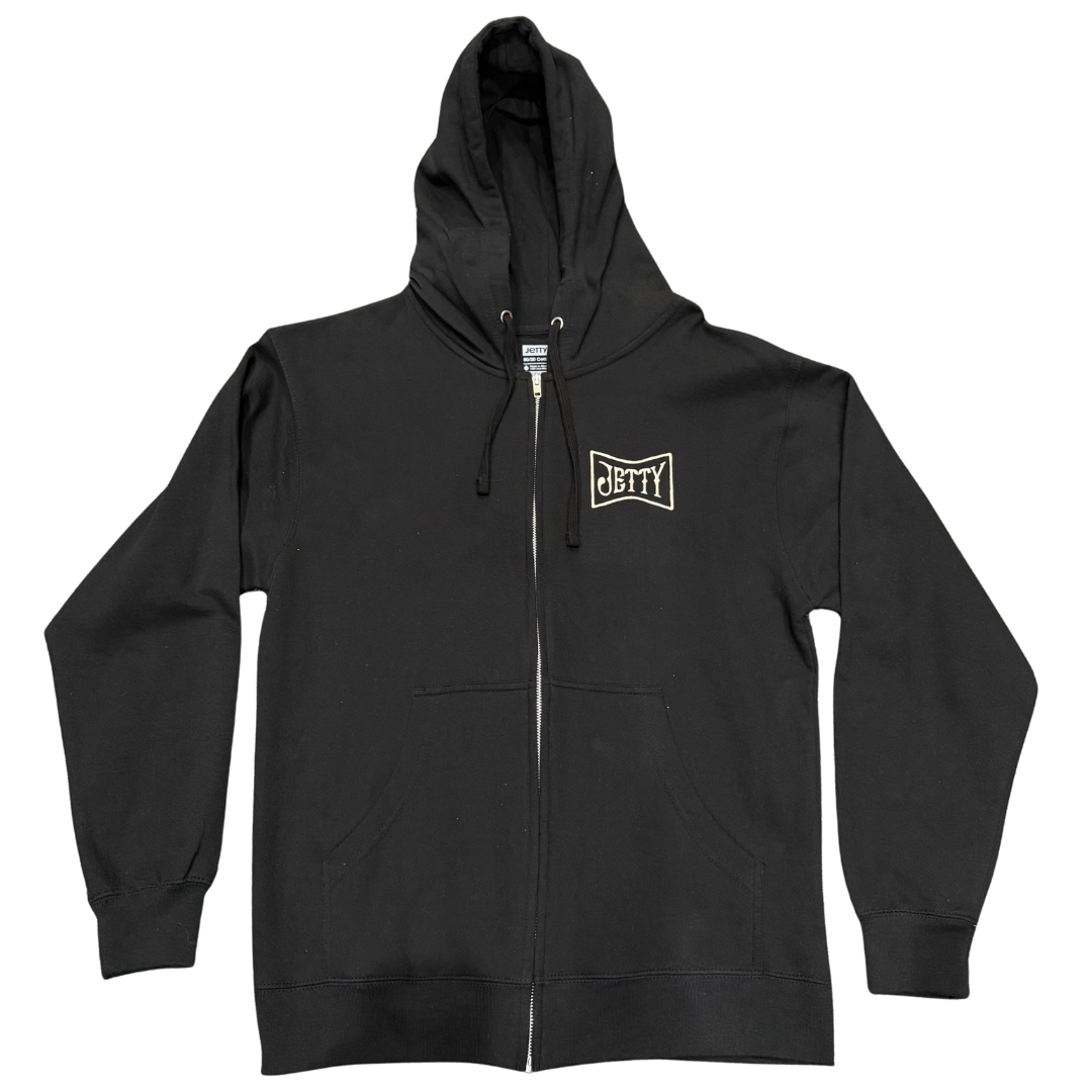Jetty Shore Break Zip Up Hoodie - Black