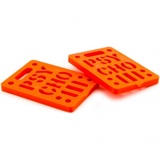 1/4" Psycho Skate Risers Pads - Orange - Set of 2