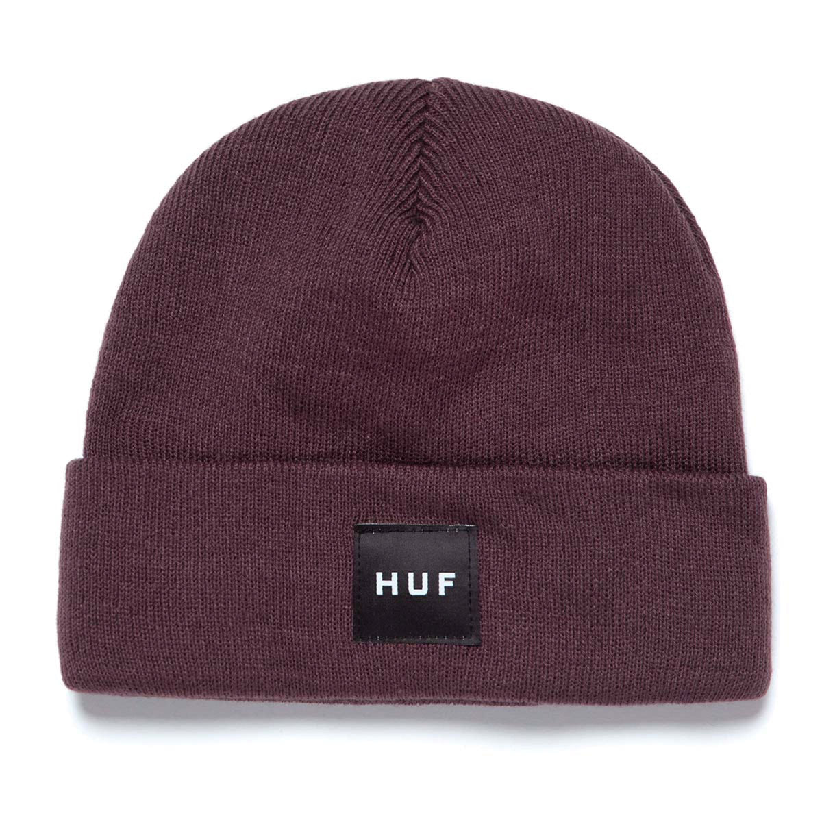 HUF Essentials Box Logo Cuff Beanie - Wine