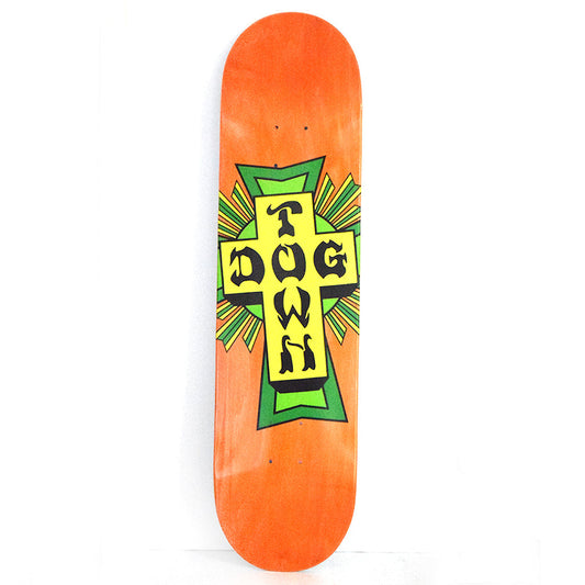 Dogtown Skates Popsicle Street Skateboard Deck - Green Cross - Assorted Stains