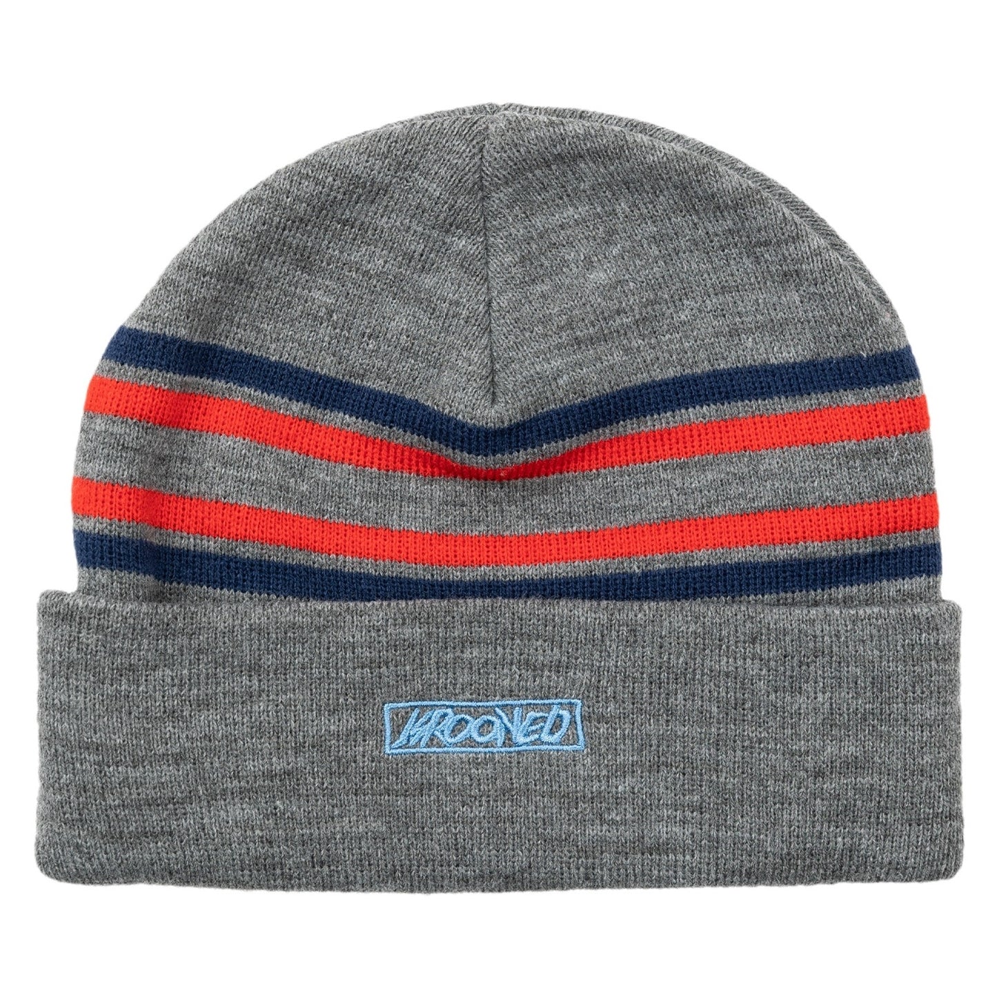 Krooked Skateboards Moonsmile Script Beanie - Heather / Blue / Red