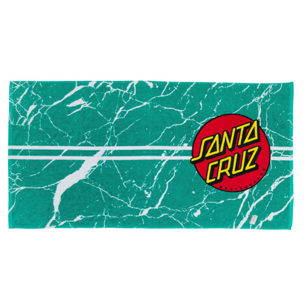 Santa Cruz Classic Dot Beach Towel Teal Marble