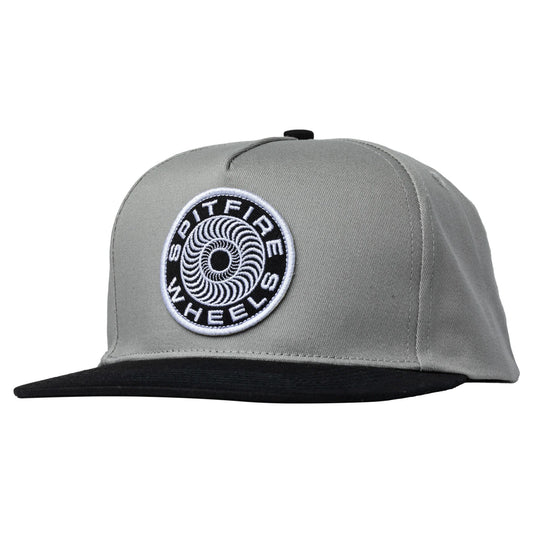 Spitfire Wheels Classic '87 Swirl Patch Snapback Hat - Grey / Black