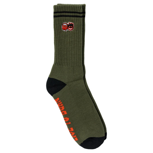 Spitfire Wheels Eternal Fill Socks - Olive / Black / Red