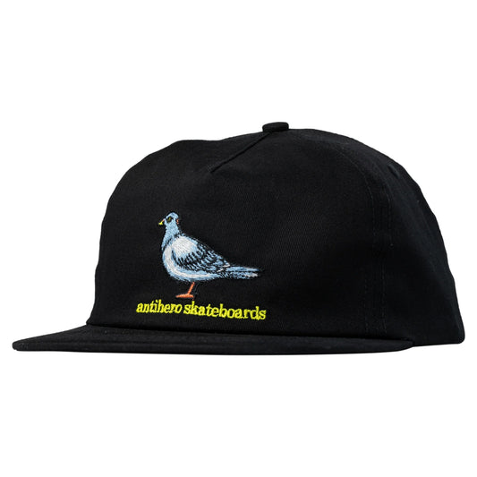 Anti-Hero Lil Pigeon Snapback Hat - Black / Yellow