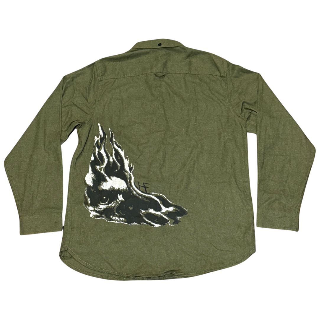 Hurt Feelings Smoke Skull Flannel