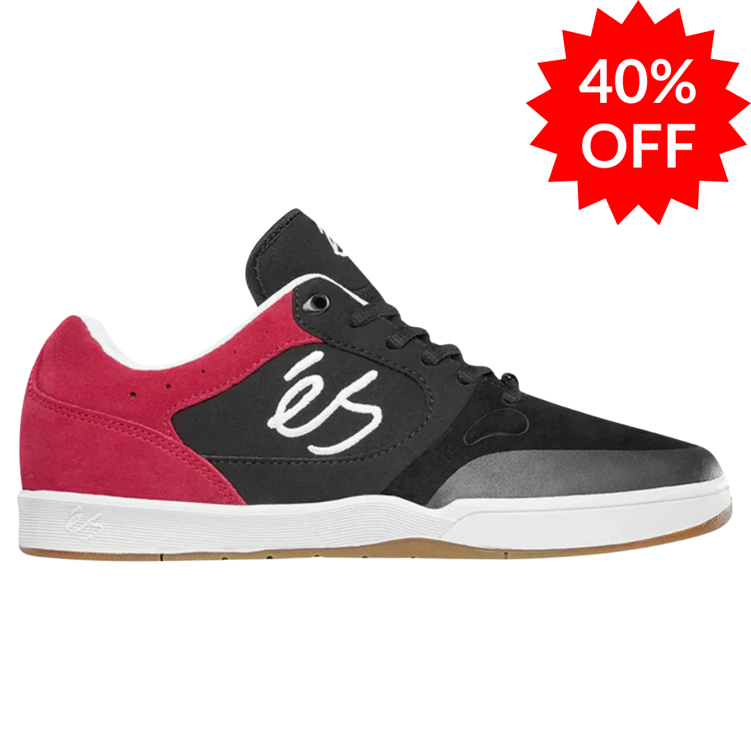 eS Skateboarding Swift 1.5 Black / Red Skate Shoes