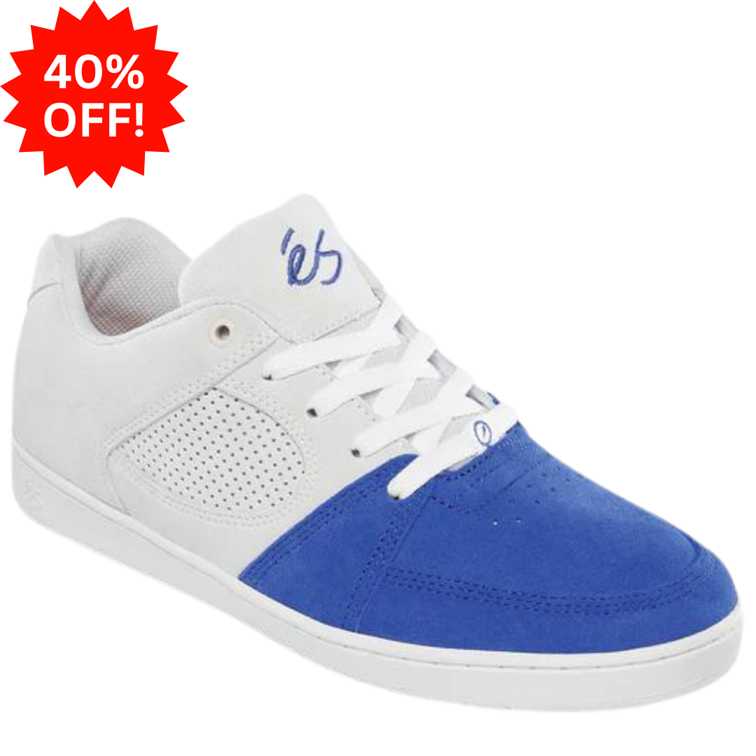 eS Skateboarding Accel Slim White / Royal (Blue) Skate Shoes