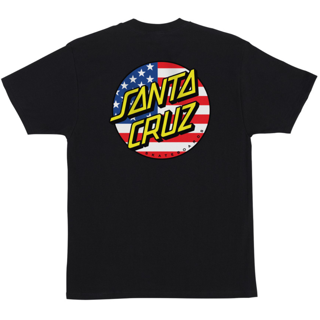 Santa Cruz Skateboards July 4th Dot V2 T-Shirt - Black