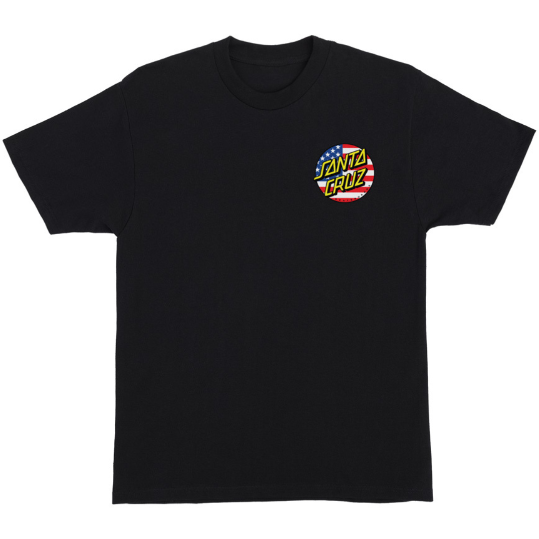 Santa Cruz Skateboards July 4th Dot V2 T-Shirt - Black