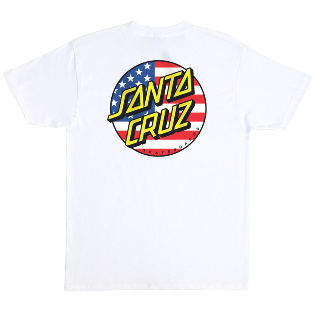 Santa Cruz Skateboards July 4th Dot V2 T-Shirt - White