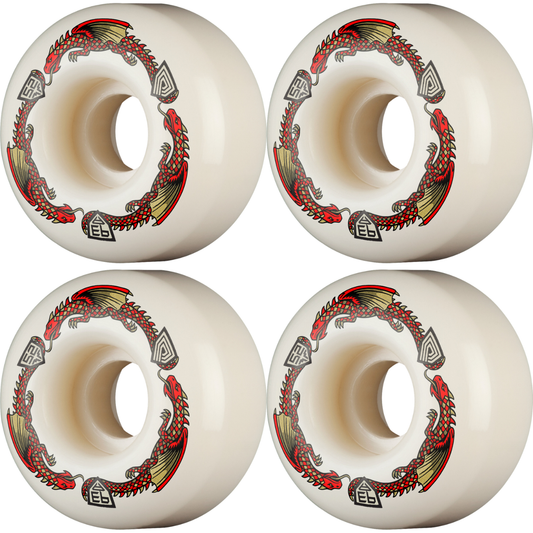52mm Powell Peralta Dragons V1 Symmetrical Shape Skateboard Wheels 93a