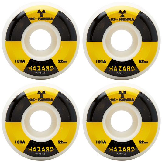 52mm Hazard Wheels Radio Active Conical Skateboard Wheels
