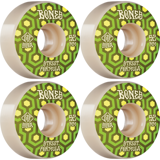 52mm Bones Wheels STF Street Tech Formula Retros V1 Standard Skateboard Wheels 99a