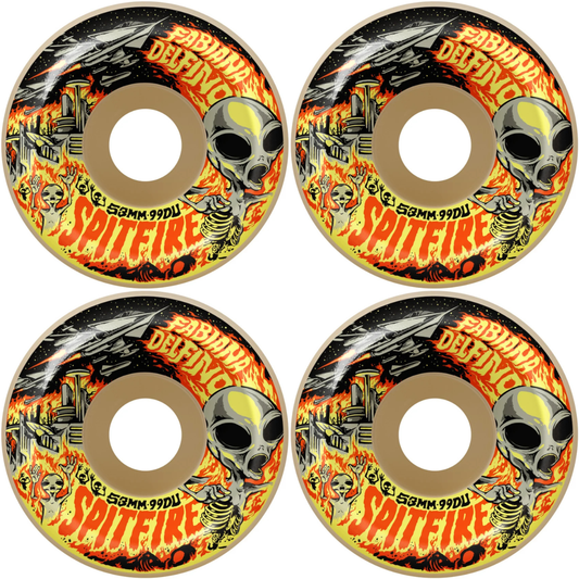 53mm Spitfire Fabiana Delfino Invasion F4 Formula Four Conical Full Skateboard Wheels 99a