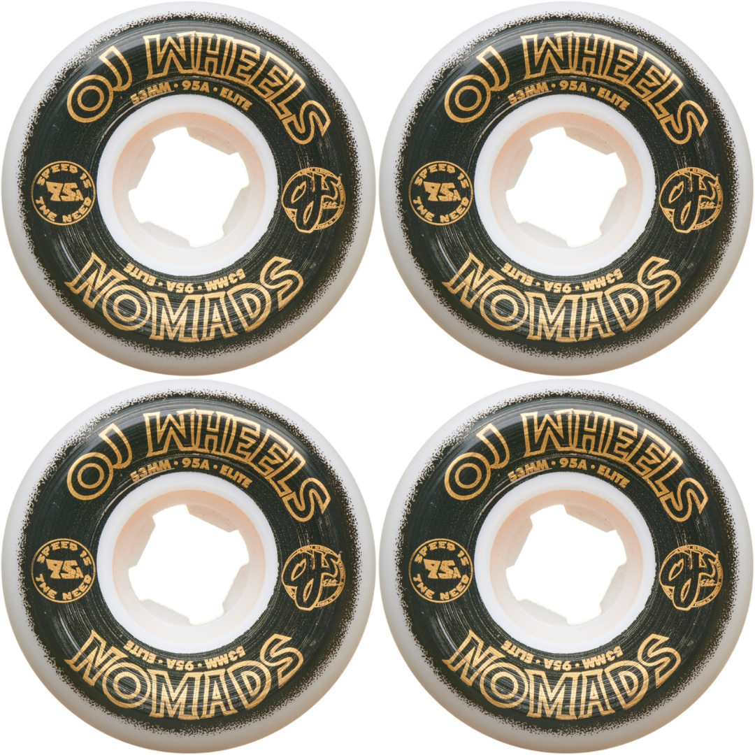 53mm OJ Wheels Elite White Nomads 95a