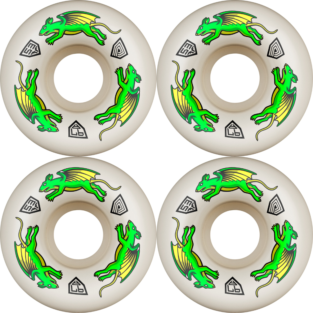 53mm Powell Peralta Dragon Formula Nano Rats Skateboard Wheels 97a