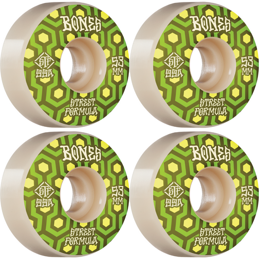 53mm Bones Wheels STF Street Tech Formula Retros V1 Standard Skateboard Wheels 99a