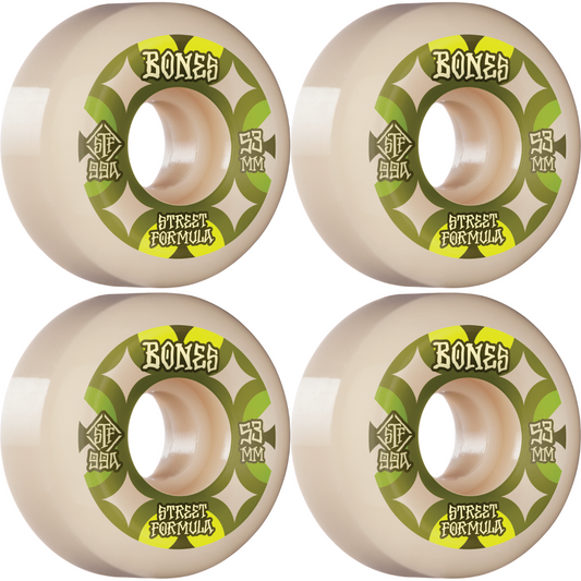 53mm Bones Wheels STF Street Tech Formula Retros V5 Sidecut Skateboard Wheels 99a
