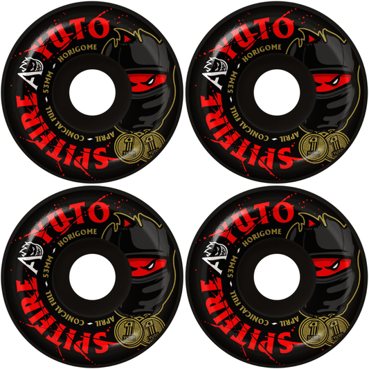 53mm April Skateboards x Spitfire Wheels Yuto Horigome F4 Formula Four Conical Full Skateboard Wheels Black 99a