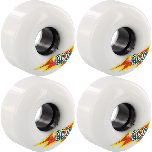 54mm Acid Chem Co Funner Skateraid Wheels 86a - White