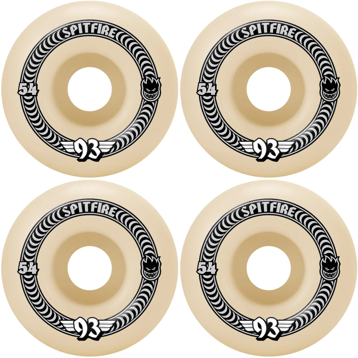 54mm Spitfire F4 Formula Four Classics Skateboard Wheels 93a