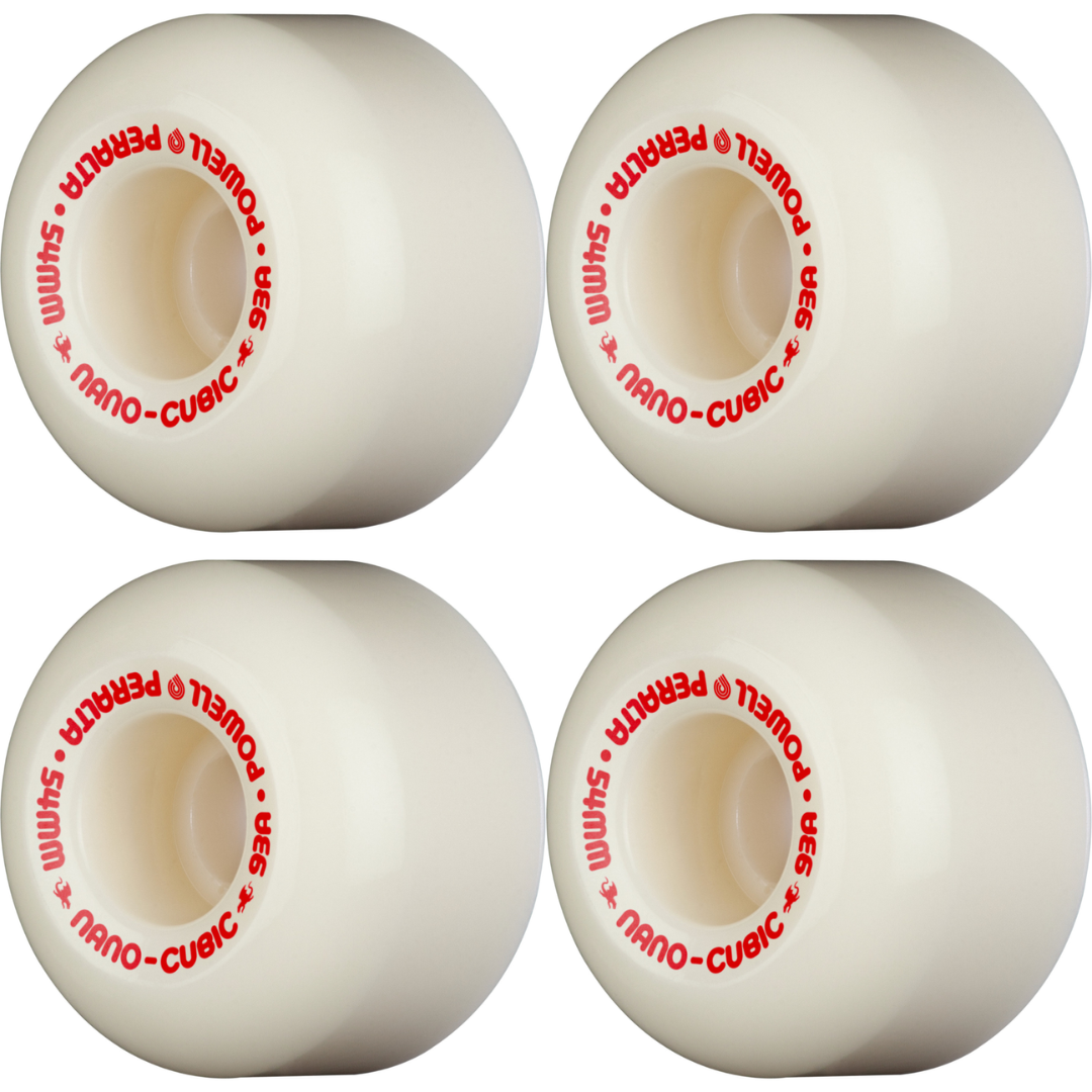 54mm Powell Peralta Nano-Cubic Skateboard Wheels 93a - Asymmetrical Shape - Offset Bearing