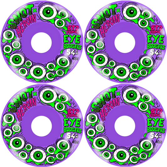 54mm Snot Wheels x Heroin Skateboards Eye Boogers Skateboard Wheels 101a