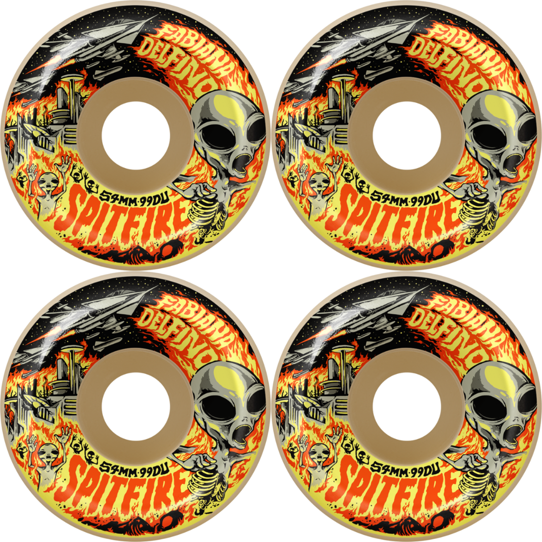 54mm Spitfire Fabiana Delfino Invasion F4 Formula Four Conical Full Skateboard Wheels 99a