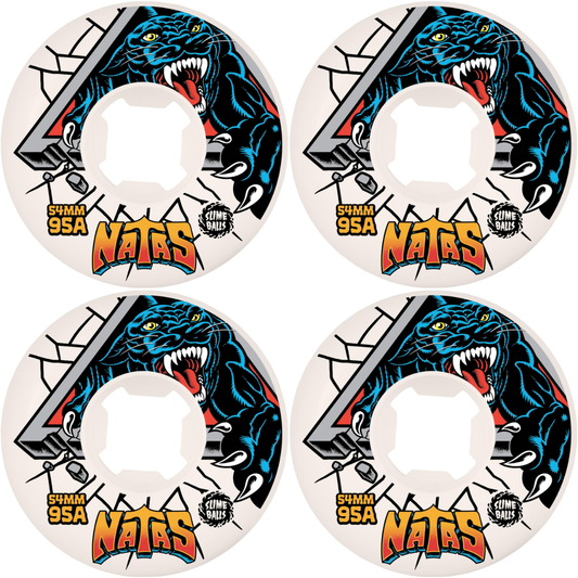 54mm Slime Balls Natas Reissue White Hardline 95a Skateboard Wheels