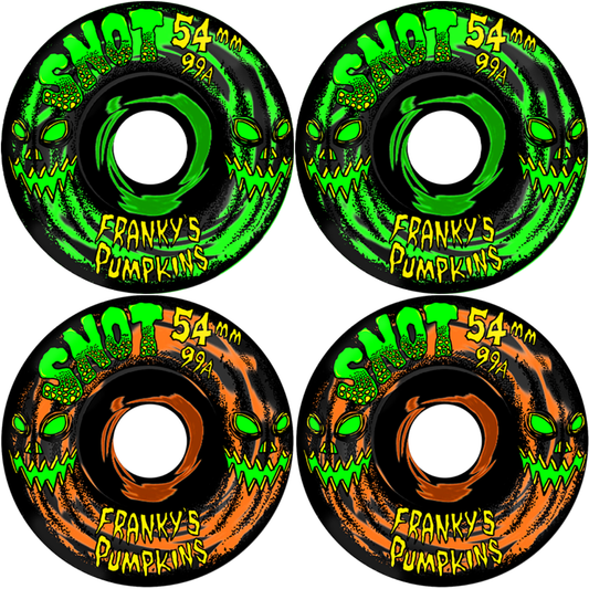 54mm Snot Wheels Franky Villani Franky's Pumpkins Skateboard Wheels 99a