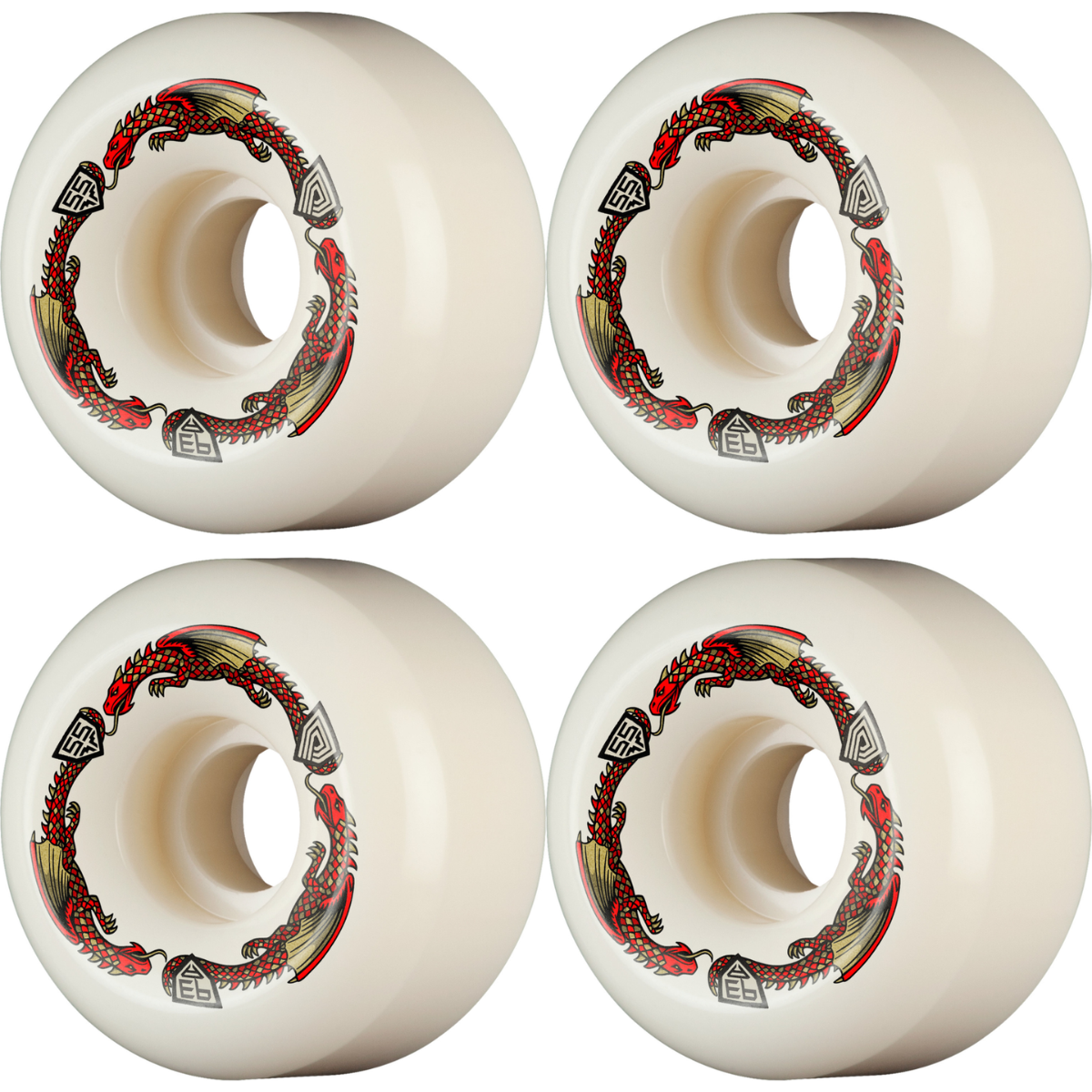 55mm Powell Peralta Dragon Formula V6 Skateboard Wheels 93a