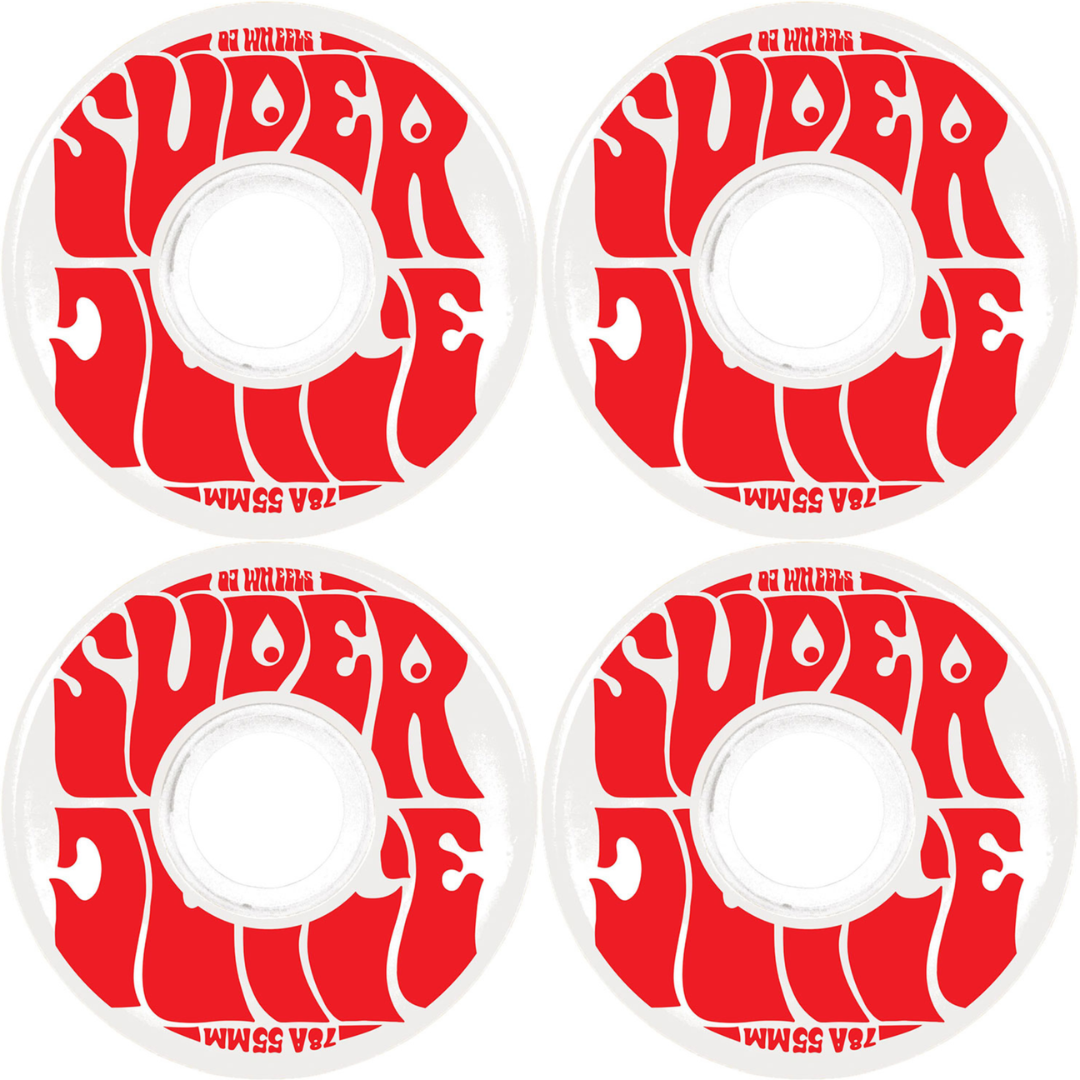 55mm OJ Wheels Mini Super Juice White 78a