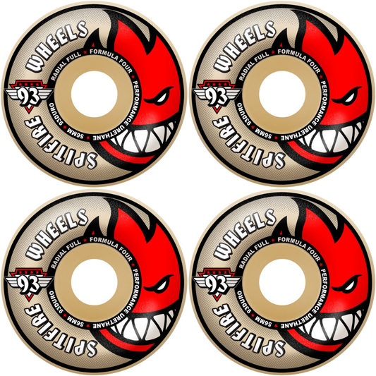 56mm Spitfire F4 Formula Four Radial Full Skateboard Wheels 93a