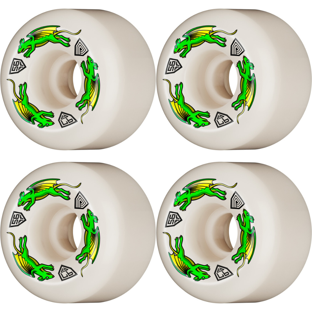 56mm x 39mm Powell Peralta Dragon Formula Nano Rats Skateboard Wheels 97A