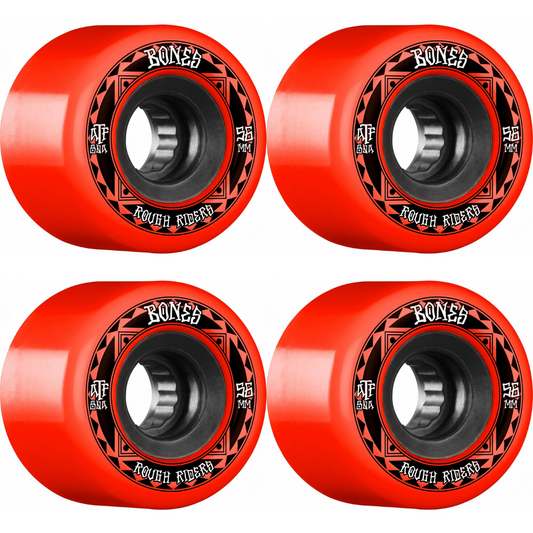 56mm Bones Wheels ATF Rough Rider Runners 80a Red