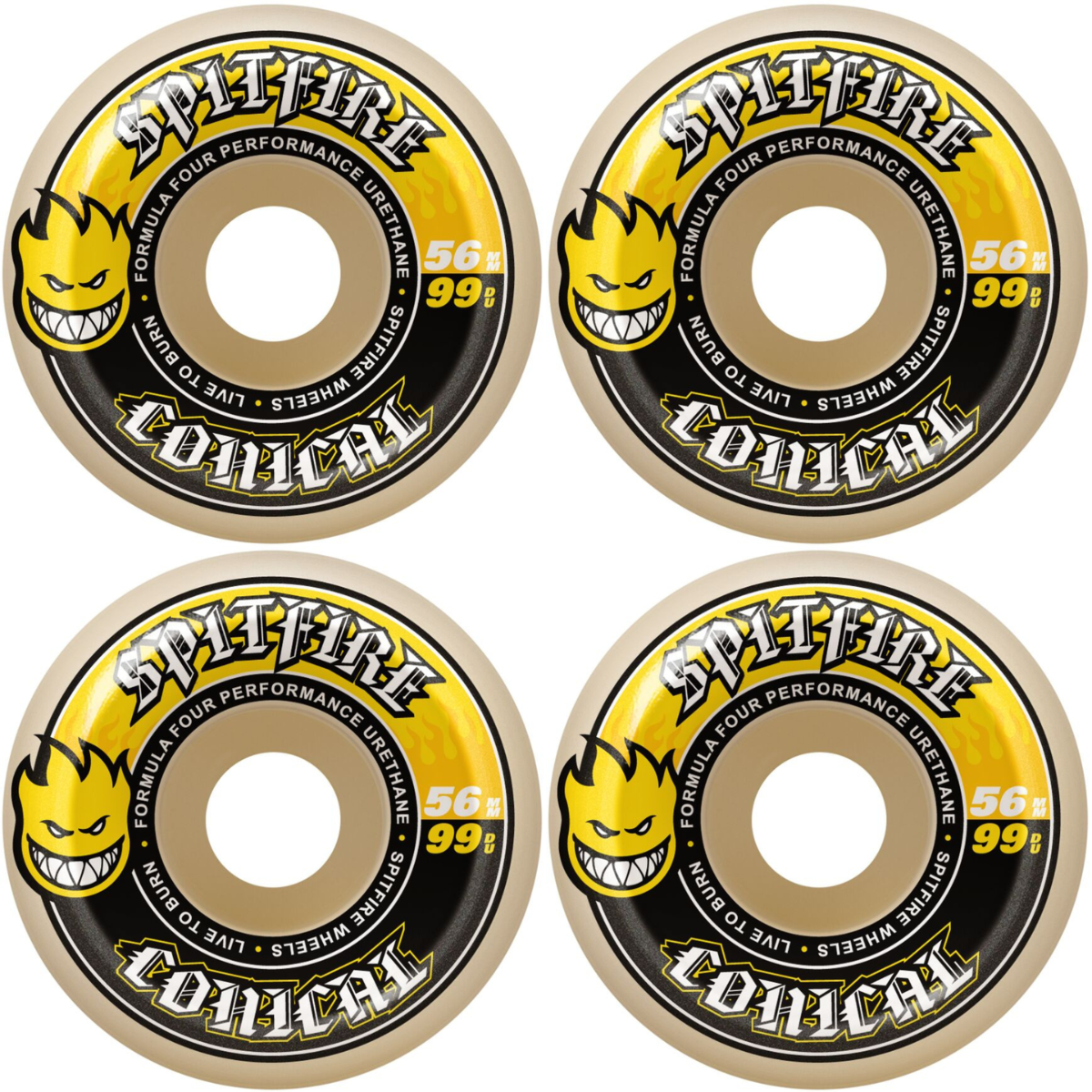 56mm Spitfire F4 Formula Four Conical Skateboard Wheels 99a