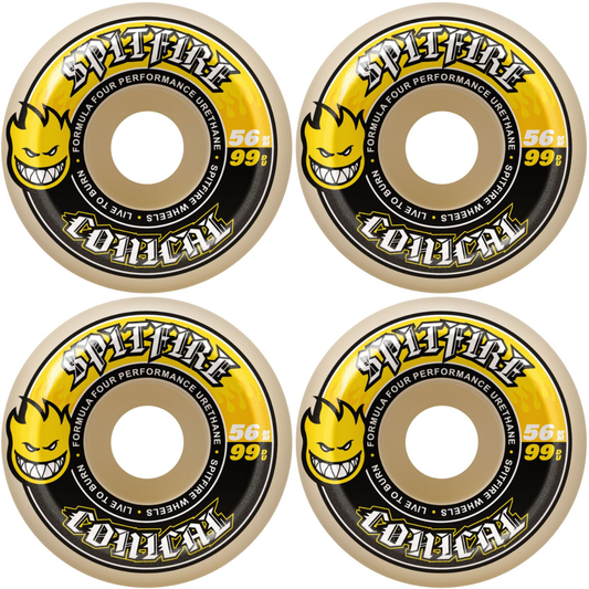 56mm Spitfire F4 Formula Four Conical Skateboard Wheels 99a