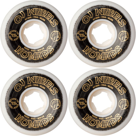 57mm OJ Wheels Elite White Nomads 95a