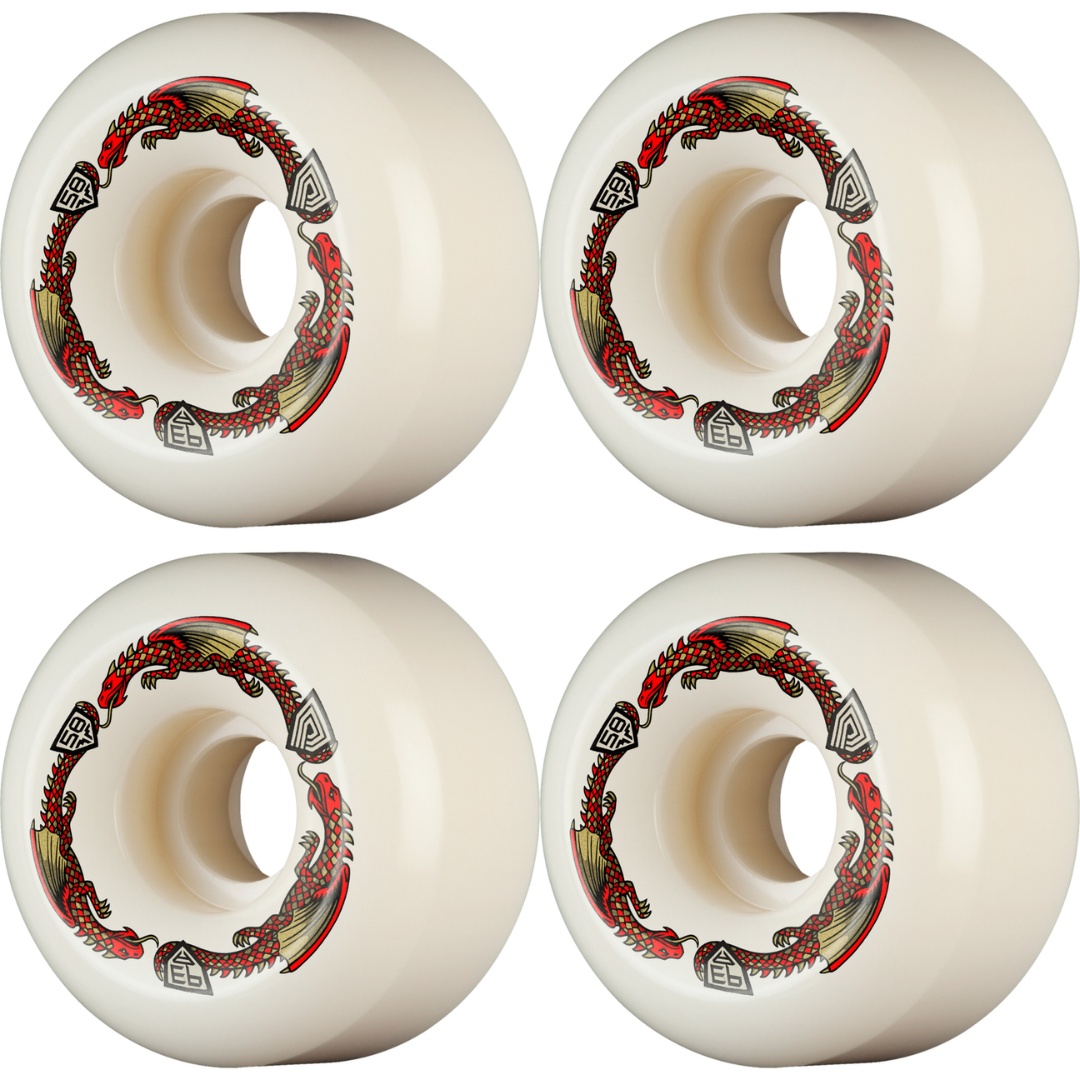 58mm Powell Peralta Dragons Skateboard Wheels 93a - Ratbone II Symmetrical Shape