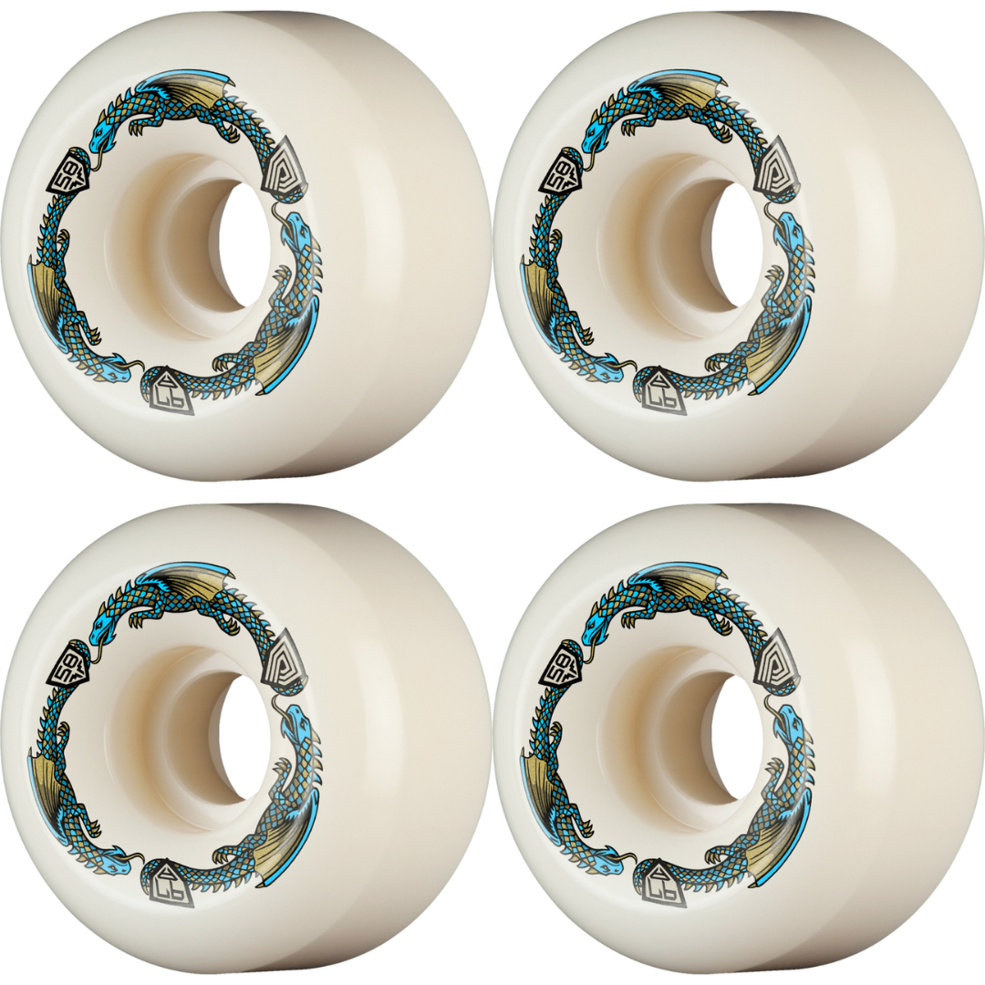 58mm Powell Peralta Dragons Skateboard Wheels 97a - Ratbone II Symmetrical Shape