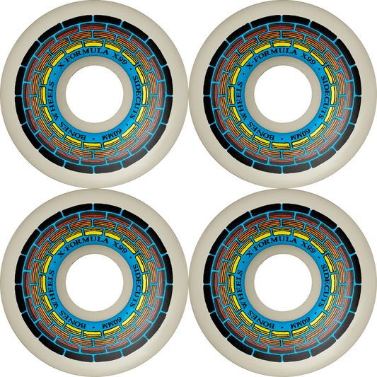 60mm Bones Wheels X-Formula Skateboard Wheels Wishing Well V5 Sidecuts 99a