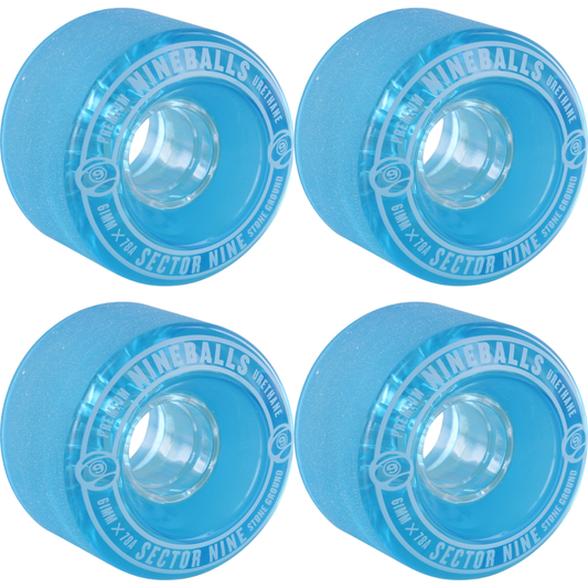 61mm Sector 9 Nineballs Wheels Clear Blue 78a