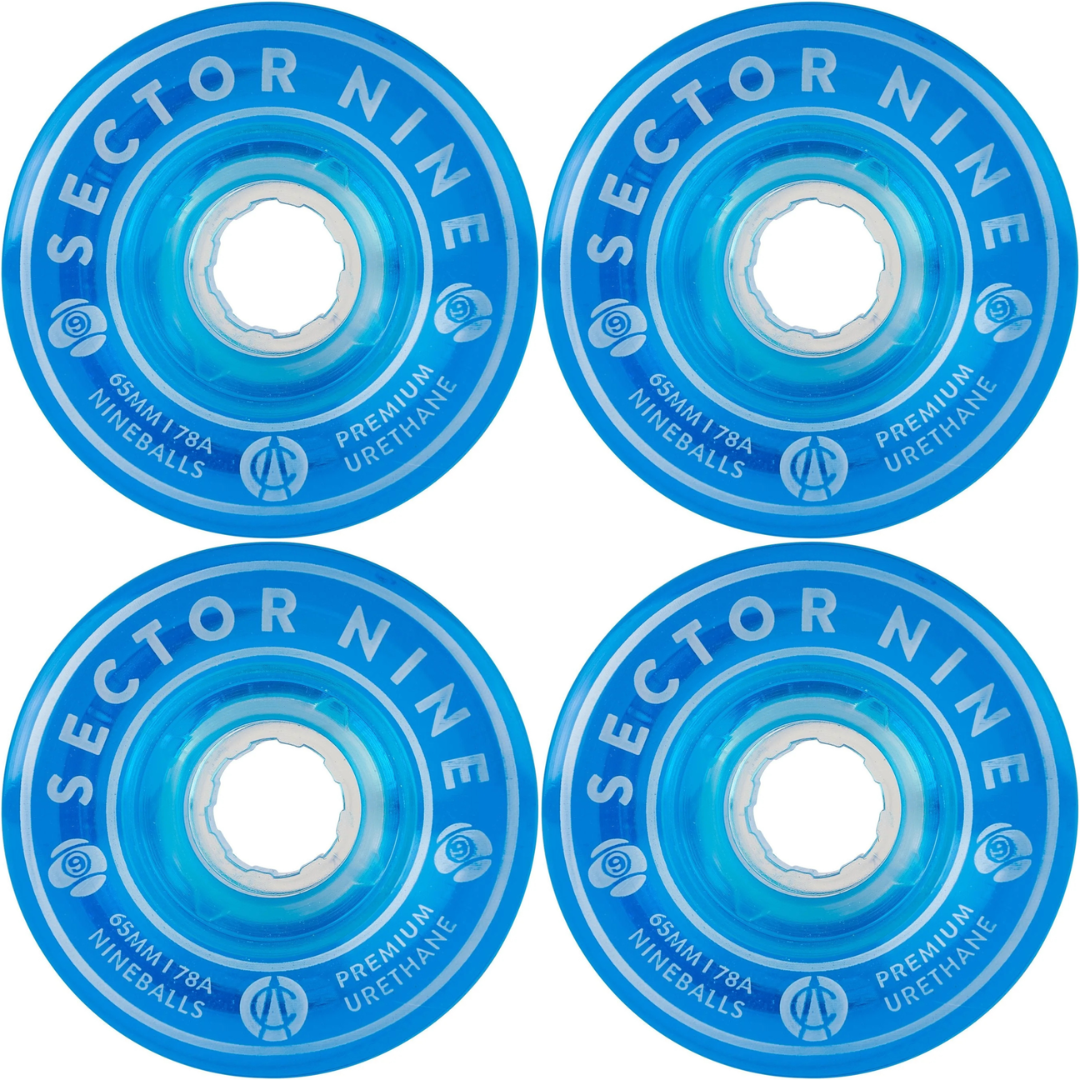 65mm Sector 9 Nineballs Wheels Blue 78a