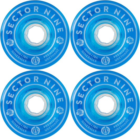 65mm Sector 9 Nineballs Wheels Blue 78a