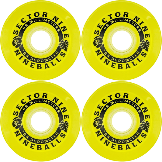 69mm Sector 9 Nineballs Lemon Balls Wheels 78a