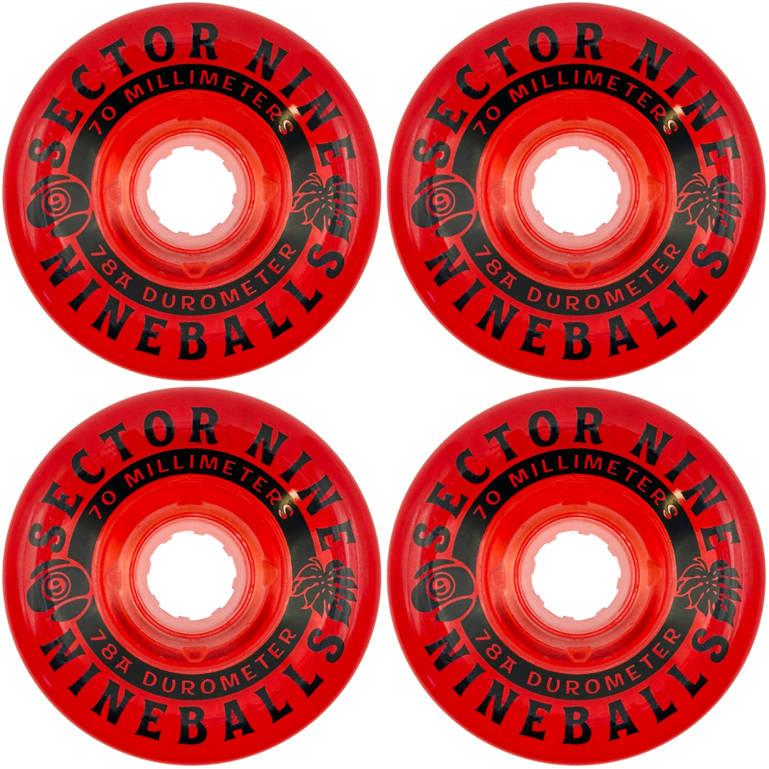 70mm Sector 9 Nineball Cherry Bombs Wheels 78a