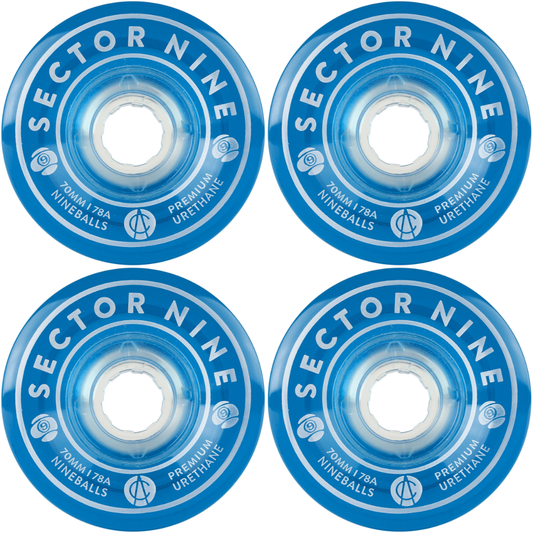 70mm Sector 9 Nineballs Wheels Blue 78a