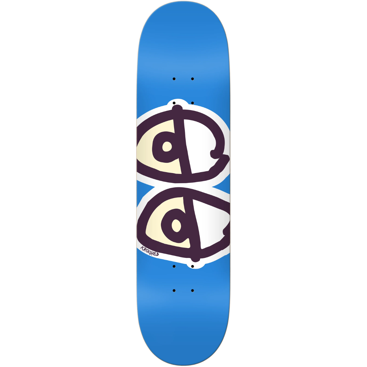 7.75" Krooked Team Eyes Skateboard Deck - Blue