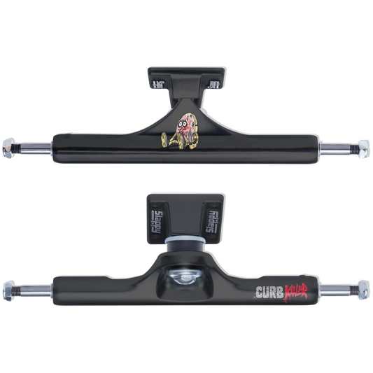 8.5" Slappy Trucks ST1 Inverted Curb Killer Trucks - Matte Black